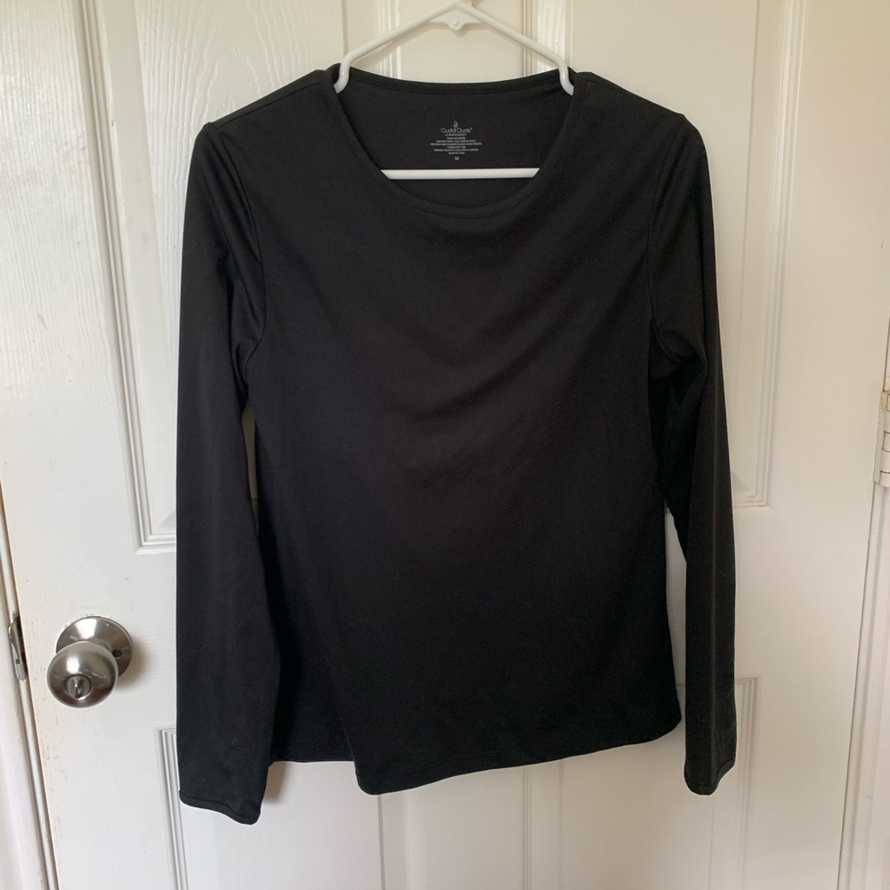 Long sleeve silky top